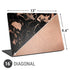 Black and Rose Gold Marble Split Universal Laptop 16in (13 x 9.4in) Skin